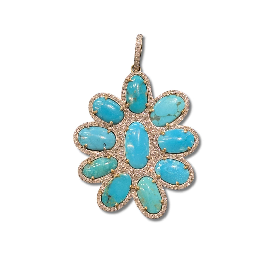 Turquoise/Diamond Pendant