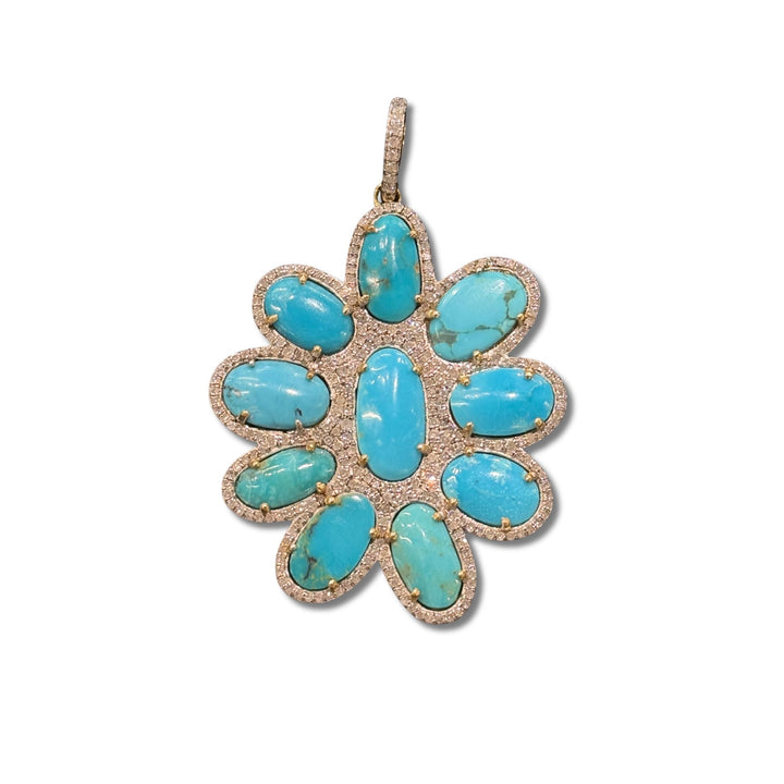 Turquoise/Diamond Pendant