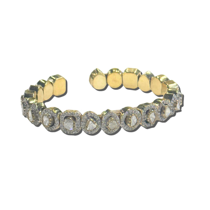 Diamond/Gold Open Bangle