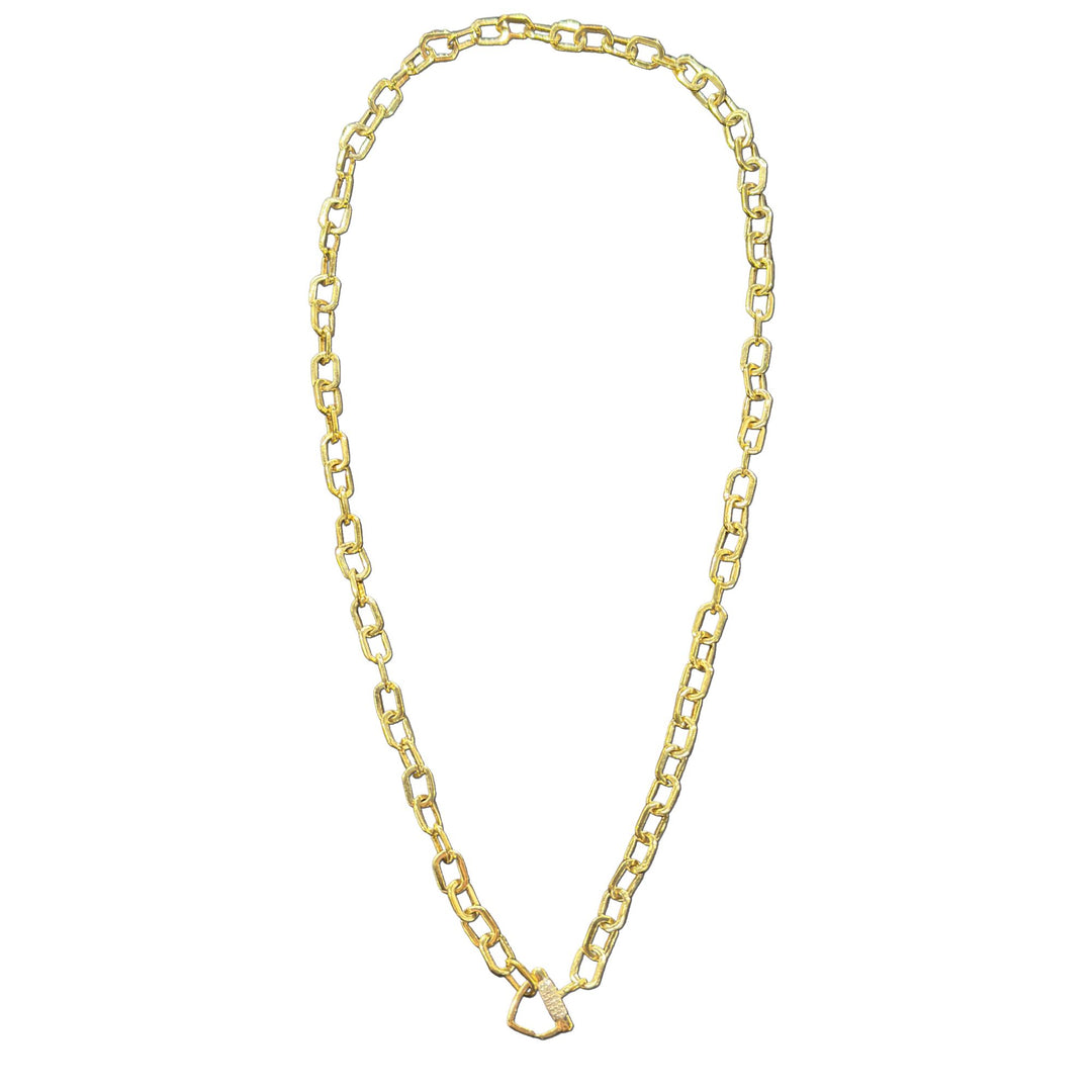 Gold Circle Link Chain 22"