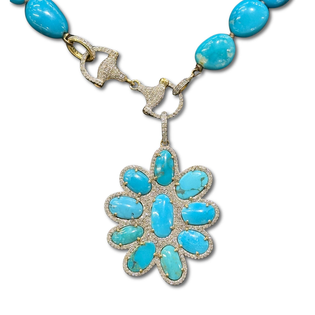 Turquoise/Diamond Pendant