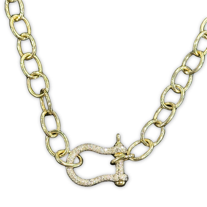 Chain Link Necklace Horseshoe Closure