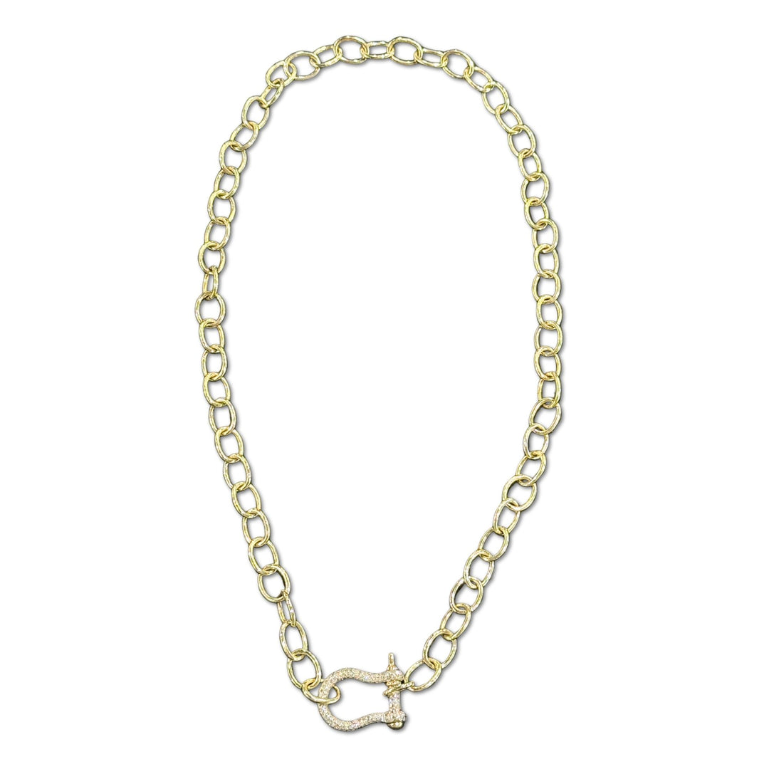 Chain Link Necklace Horseshoe Closure