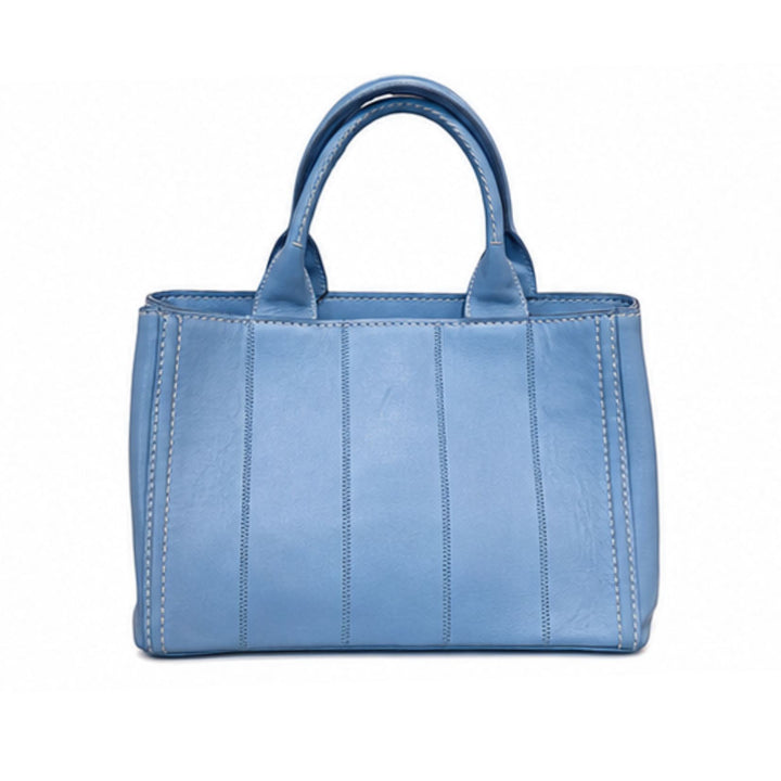 Prada Calfskin Canapa Bag in Blue