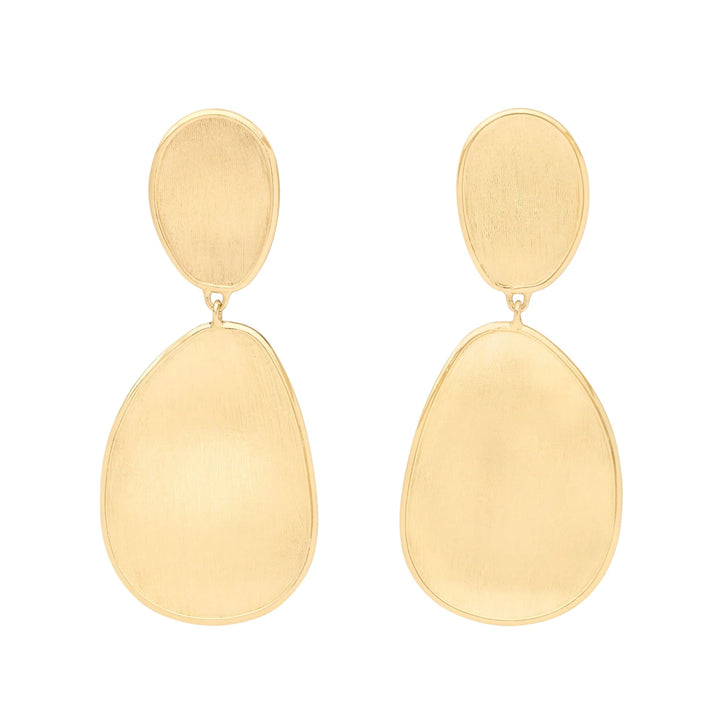 Lunaria Engraved Earrings 18K YG