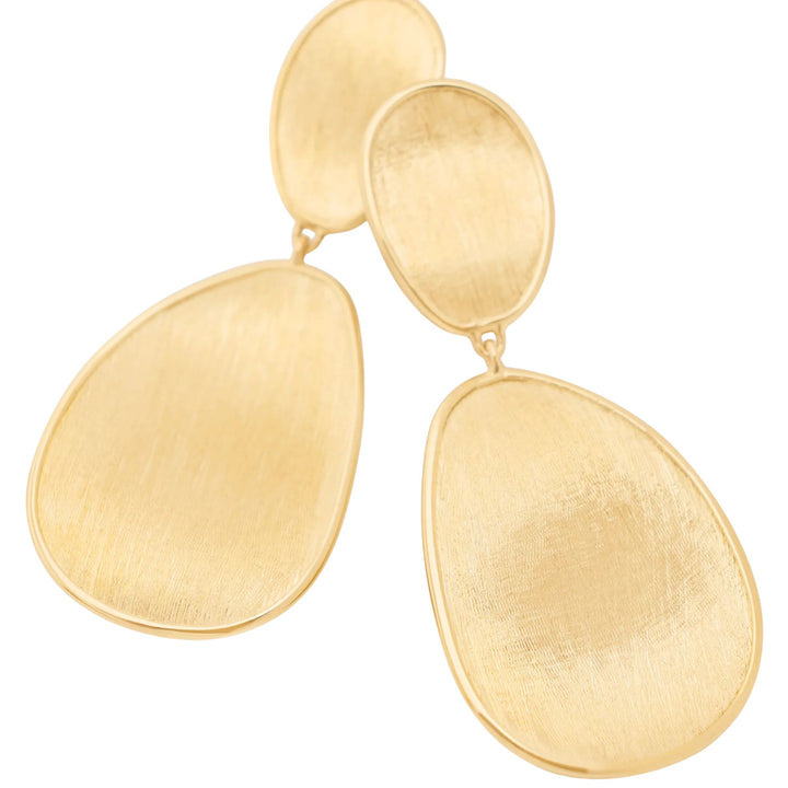 Lunaria Engraved Earrings 18K YG
