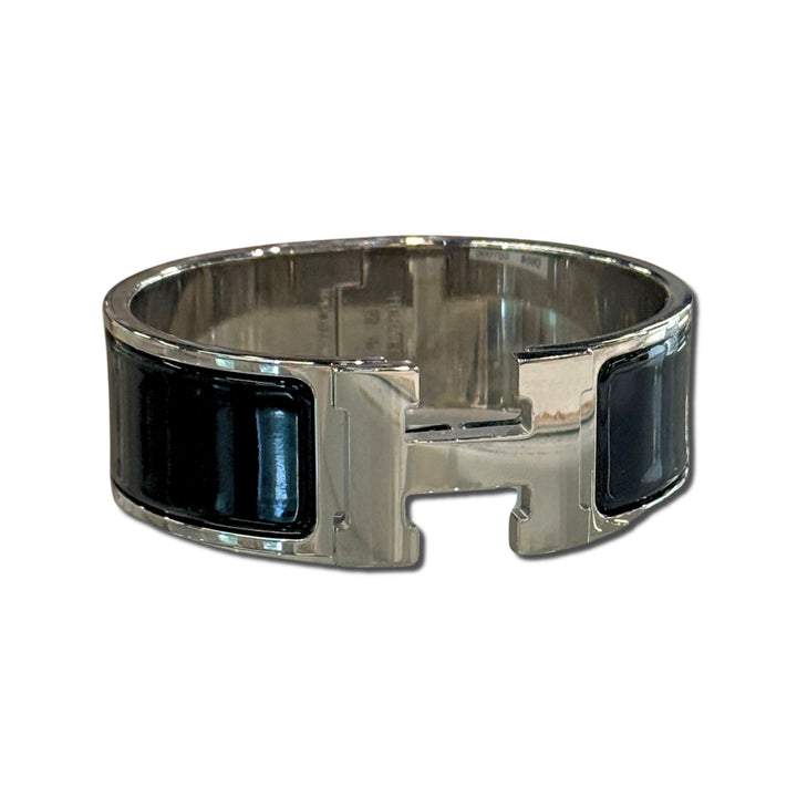 Hermès Clic Clac H Bracelet in Black