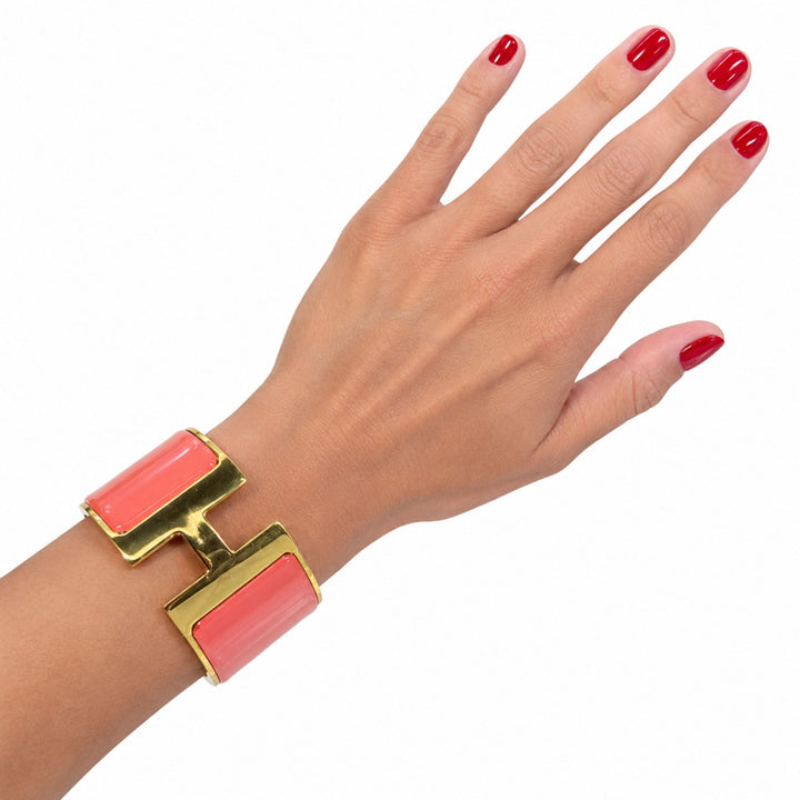 Hermès Clic Clac H Bracelet in Pink