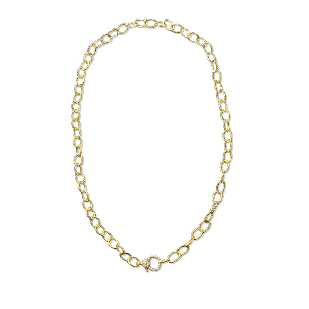Gold Diamond Circular Chain 17"