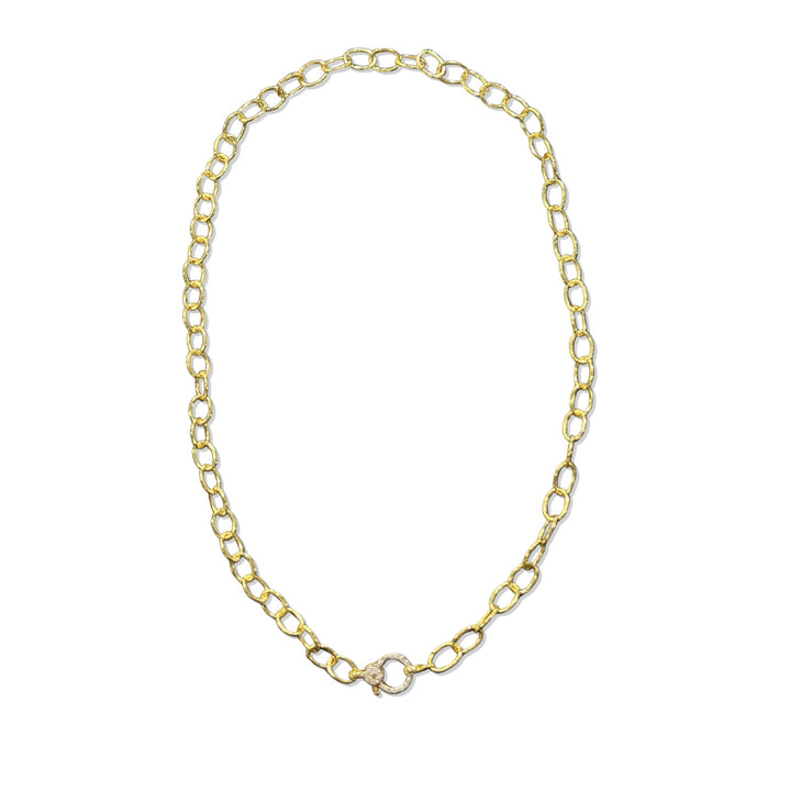 Gold Diamond Circular Chain 17"