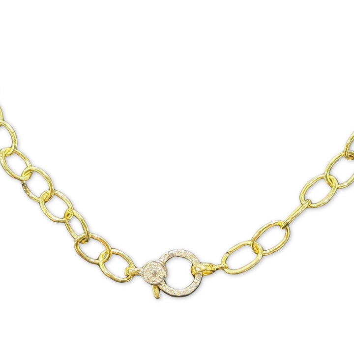 Gold Diamond Circular Chain 17"