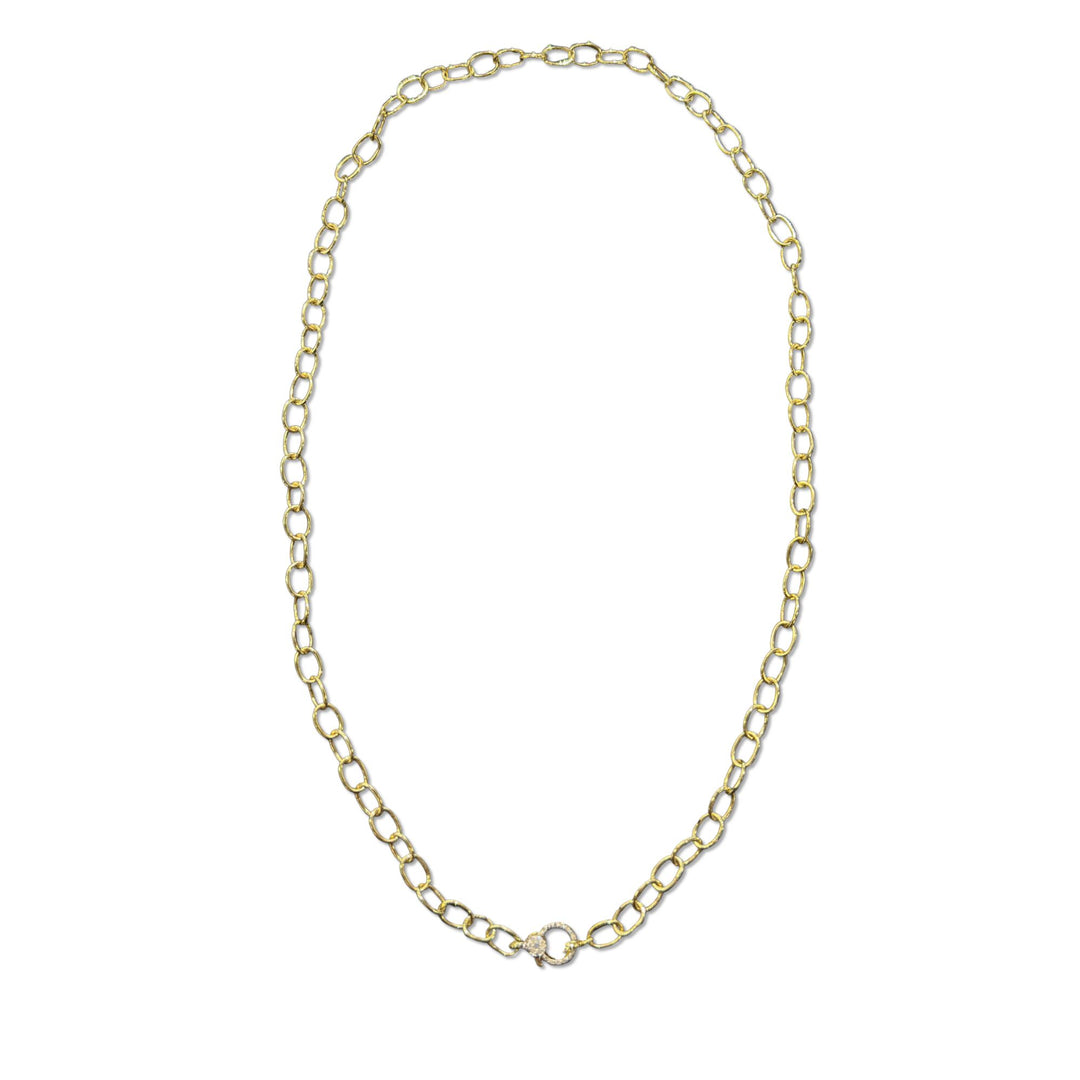 Gold Diamond Circular Chain 20"