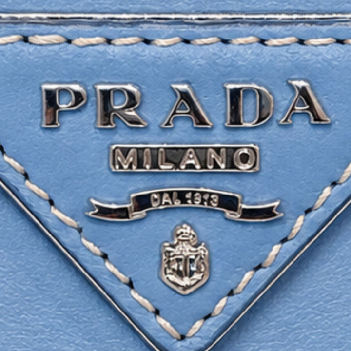 Prada Calfskin Canapa Bag in Blue