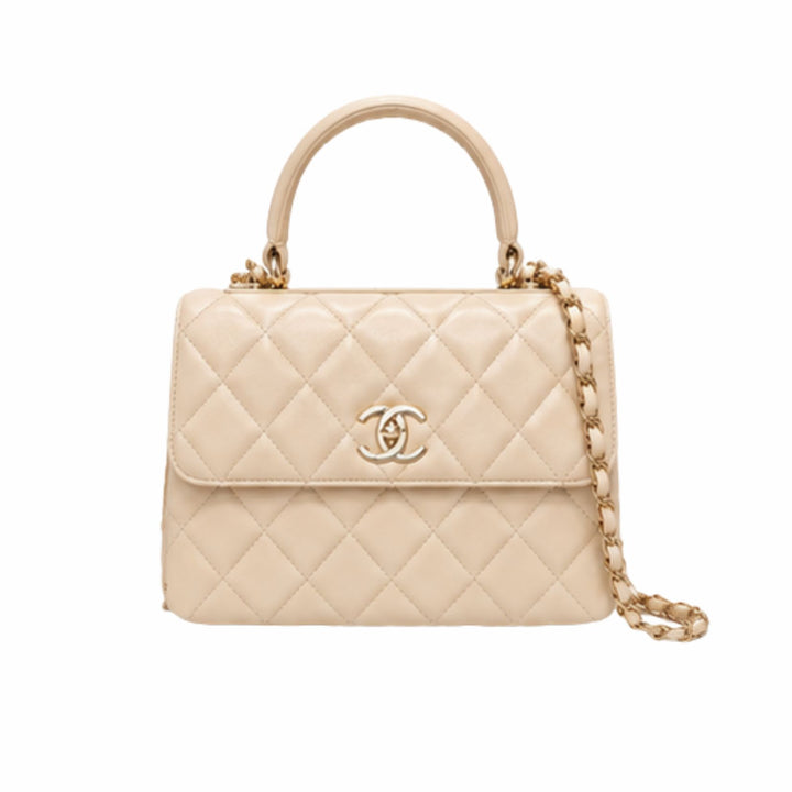 Chanel Trendy Flap Bag in Beige Lambskin
