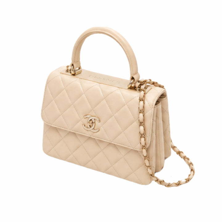 Chanel Trendy Flap Bag in Beige Lambskin