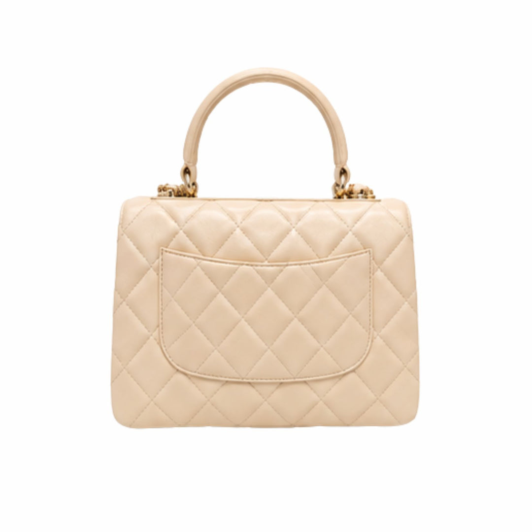 Chanel Trendy Flap Bag in Beige Lambskin