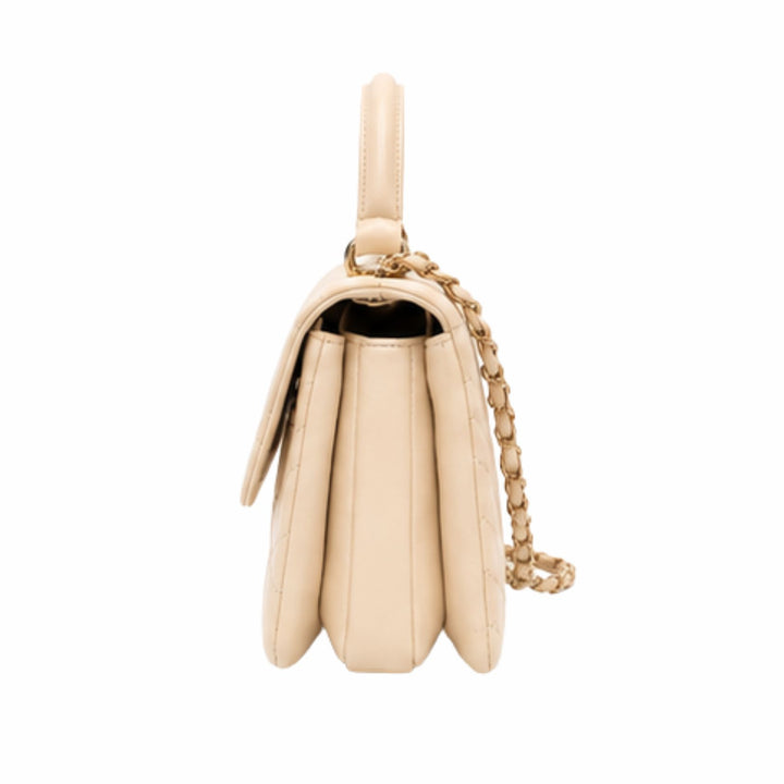 Chanel Trendy Flap Bag in Beige Lambskin