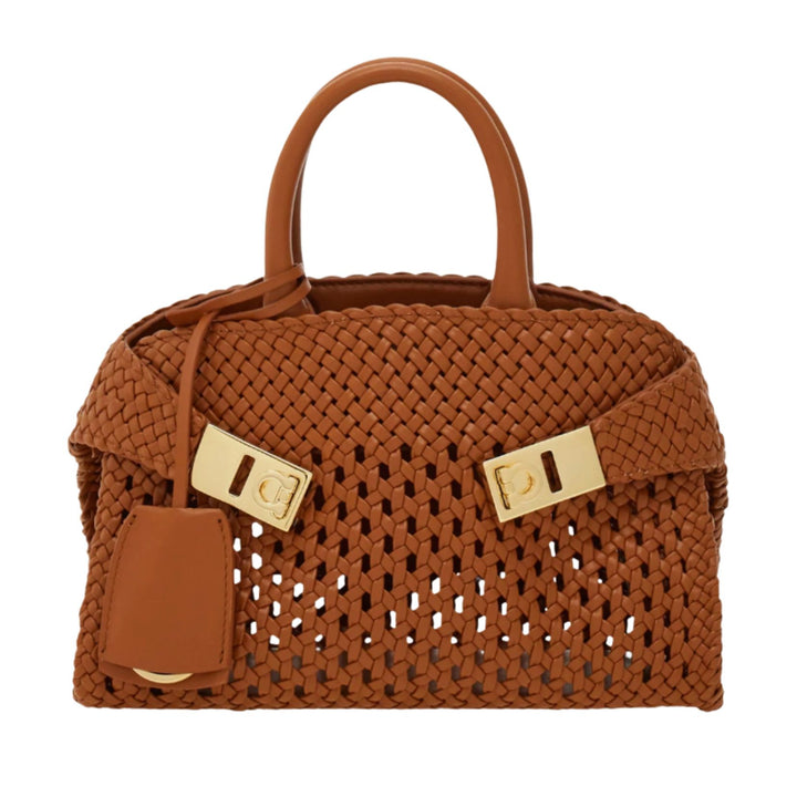 Hug Intreccio Small Top Handle Bag - Naturale