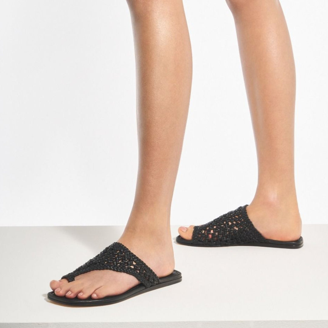 Elsy Weave Sandal in Black