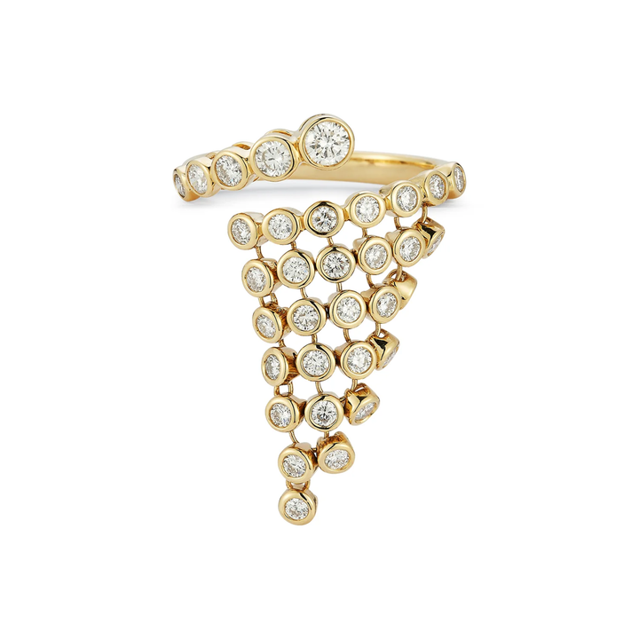 Diamond Bias Ring - Size 6