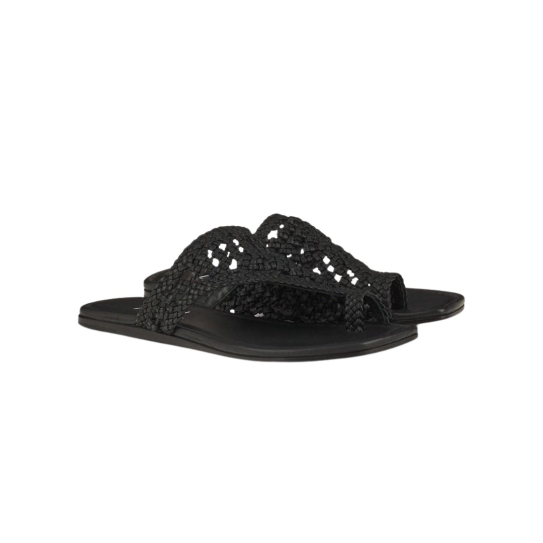 Elsy Weave Sandal in Black