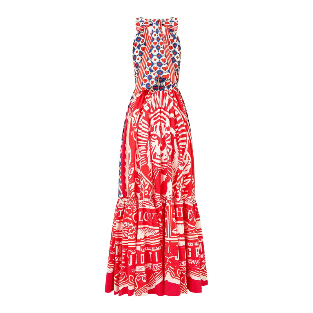 Ruffle Hem Halter Dress