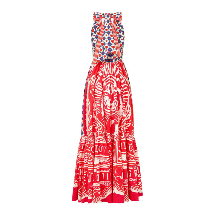 Ruffle Hem Halter Dress