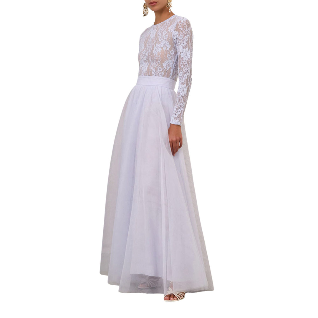 TULLE MAXI SKIRT - Light Blue