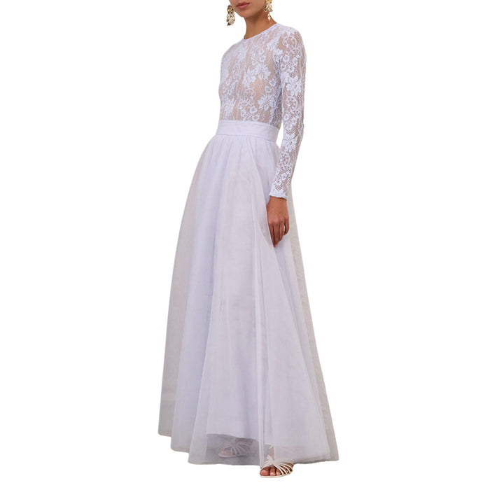 TULLE MAXI SKIRT - Light Blue