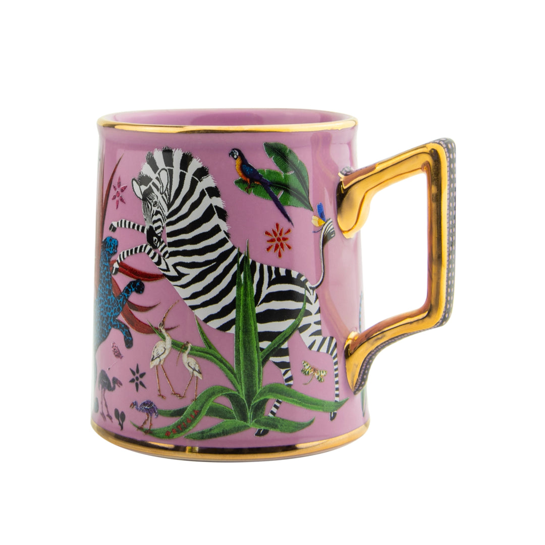 Ceramic Jungle Pink Tazza