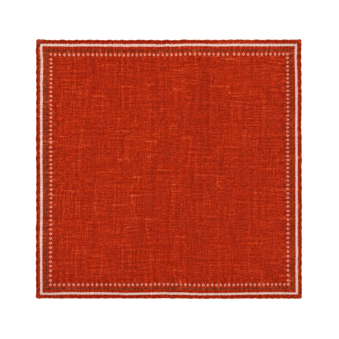Rust Reversible Pocket Square