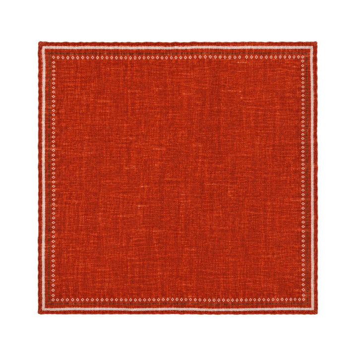 Rust Reversible Pocket Square