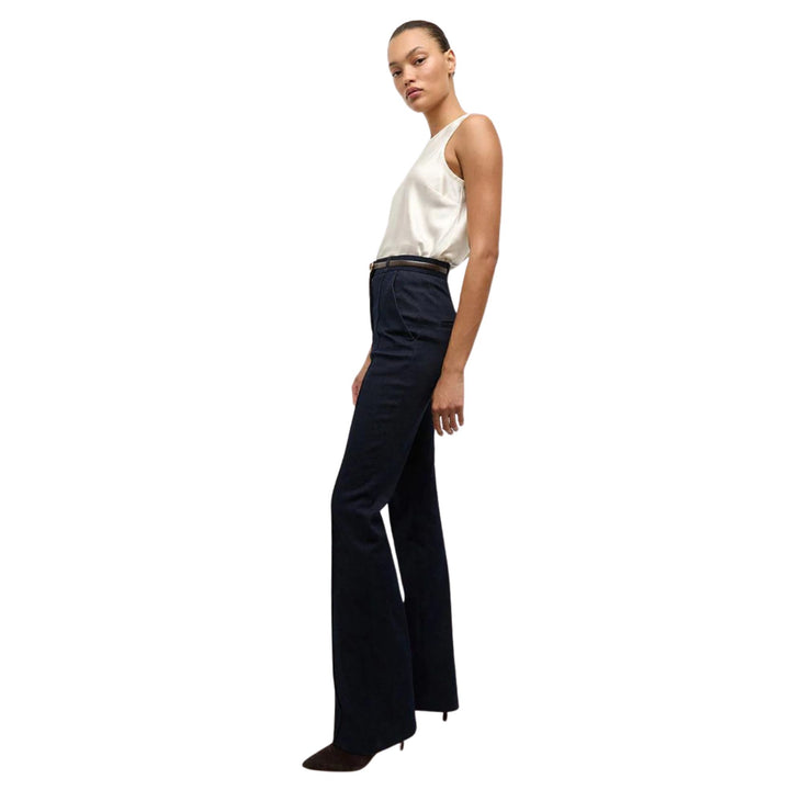 Gracie Pant with Belt - Midnight Wash