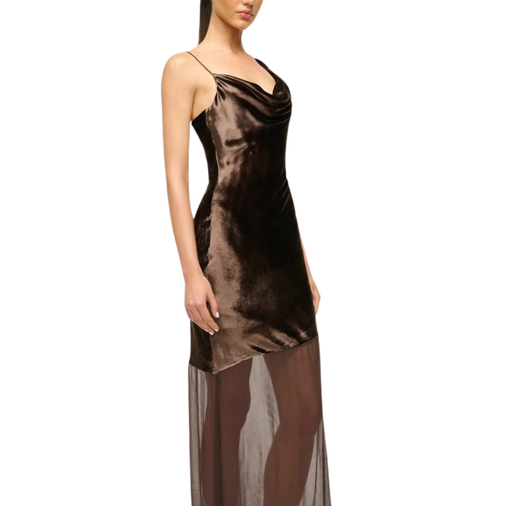 BEATON DRESS in Dark Chocolate