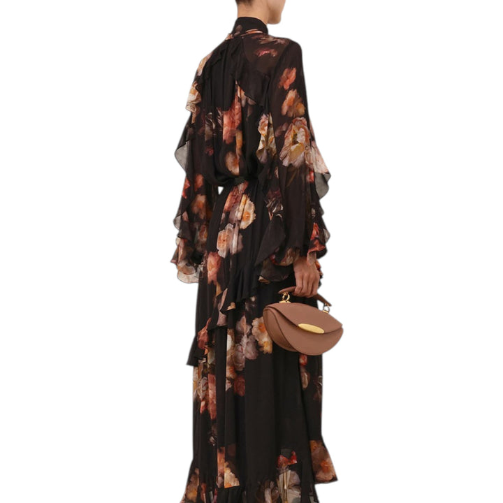 Hypnotic Flutter Blouse in Russet Floral