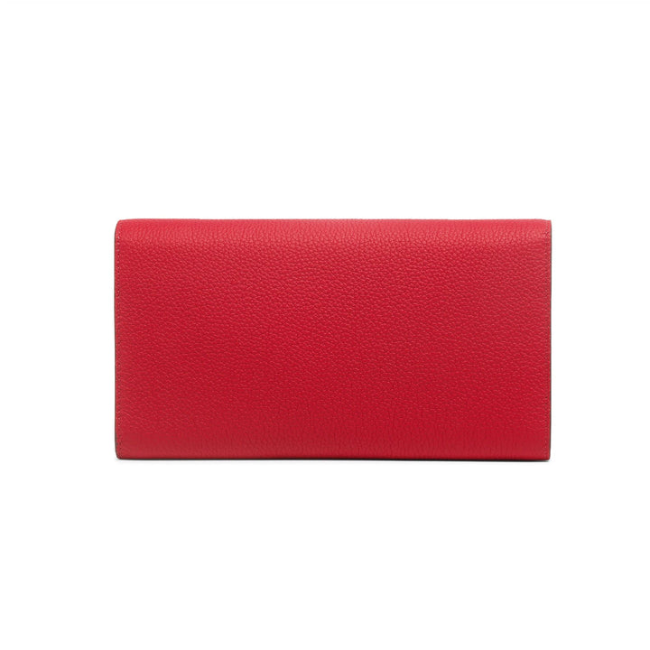 Red Leather Wallet-on-Chain Bag