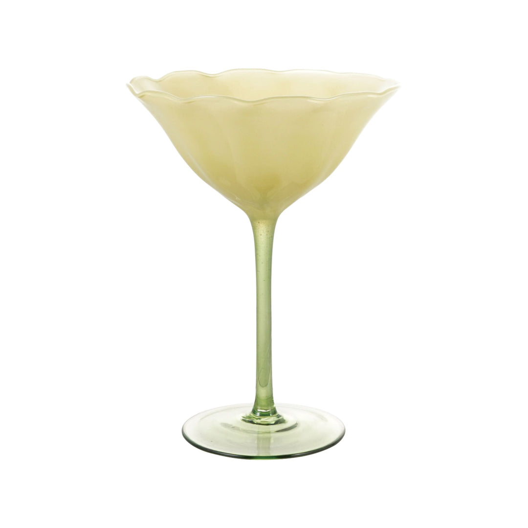 8 oz. Flower Shaped Stemmed Coupe Glass