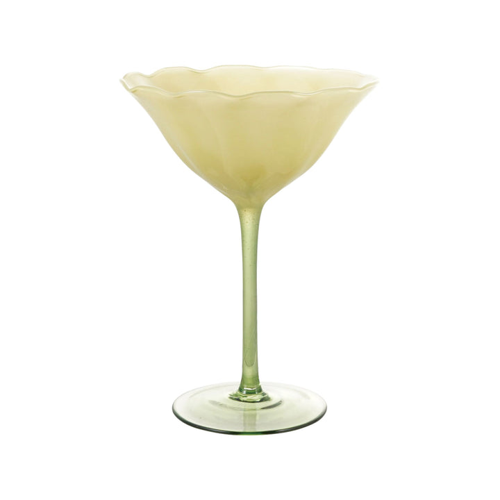 8 oz. Flower Shaped Stemmed Coupe Glass