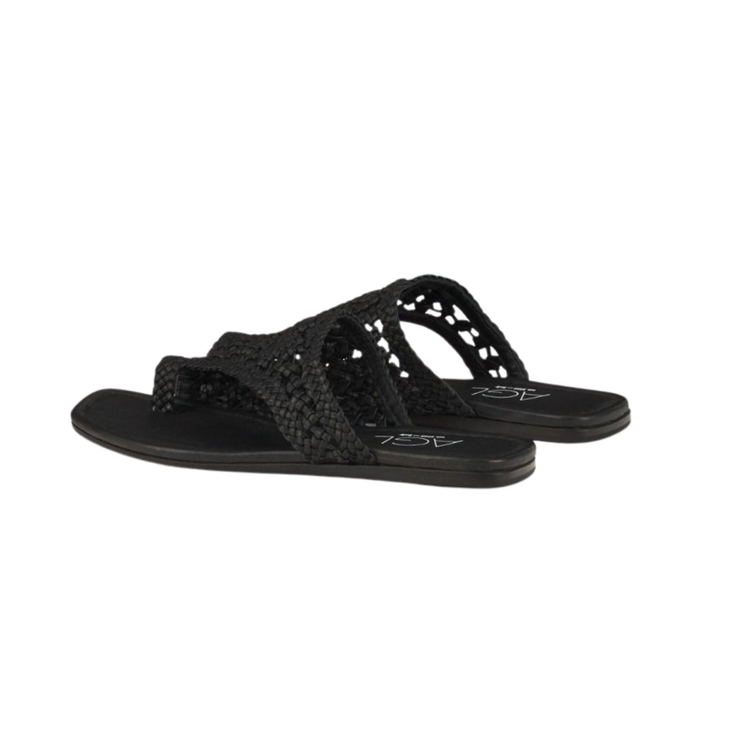 Elsy Weave Sandal in Black