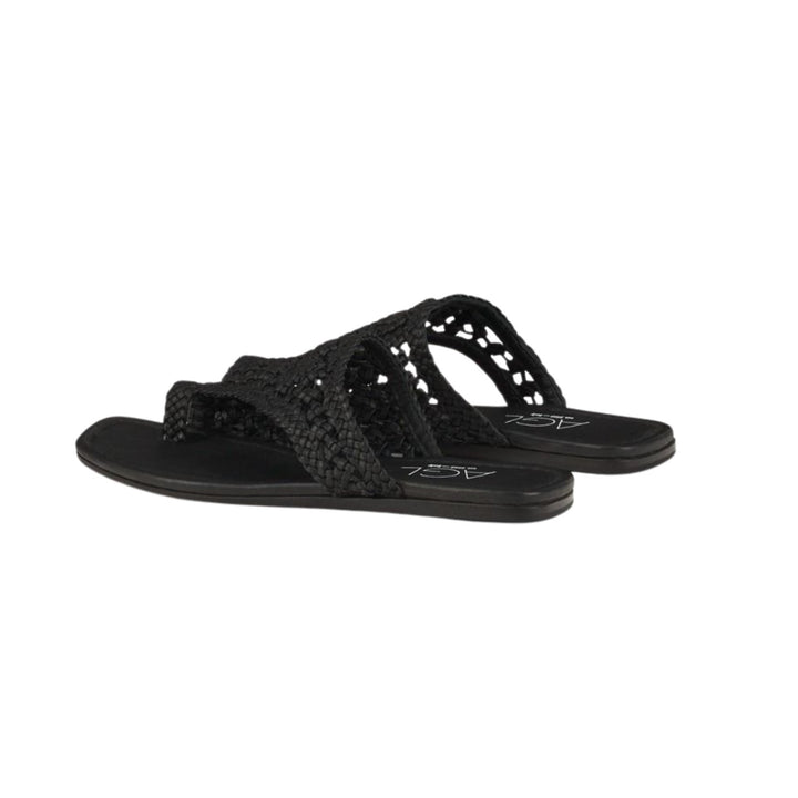 Elsy Weave Sandal in Black