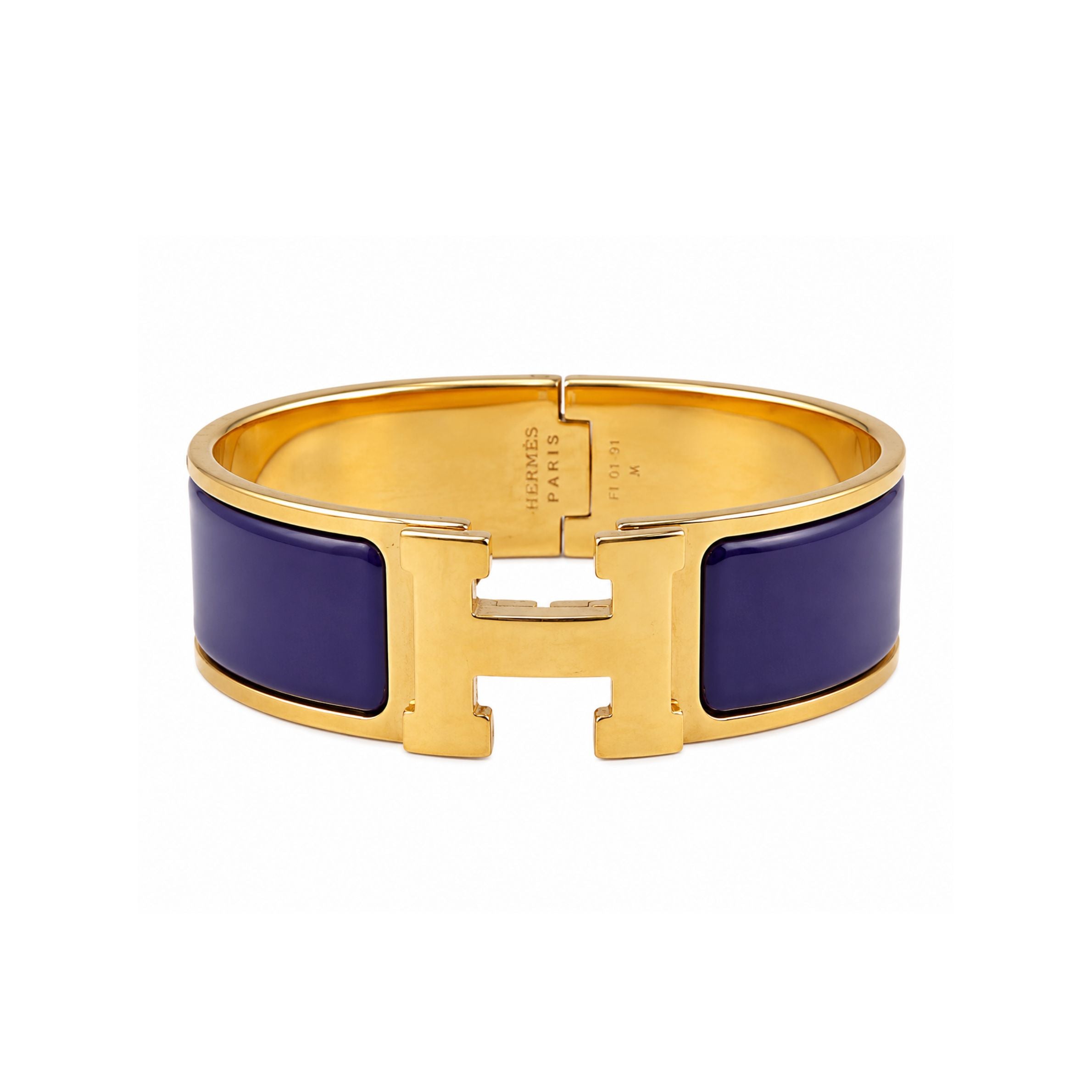 Hermès Clic Clac Wide Bracelet in Navy – Gwynn's