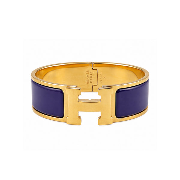 Hermès Clic Clac Wide Bracelet in Navy – Gwynn's