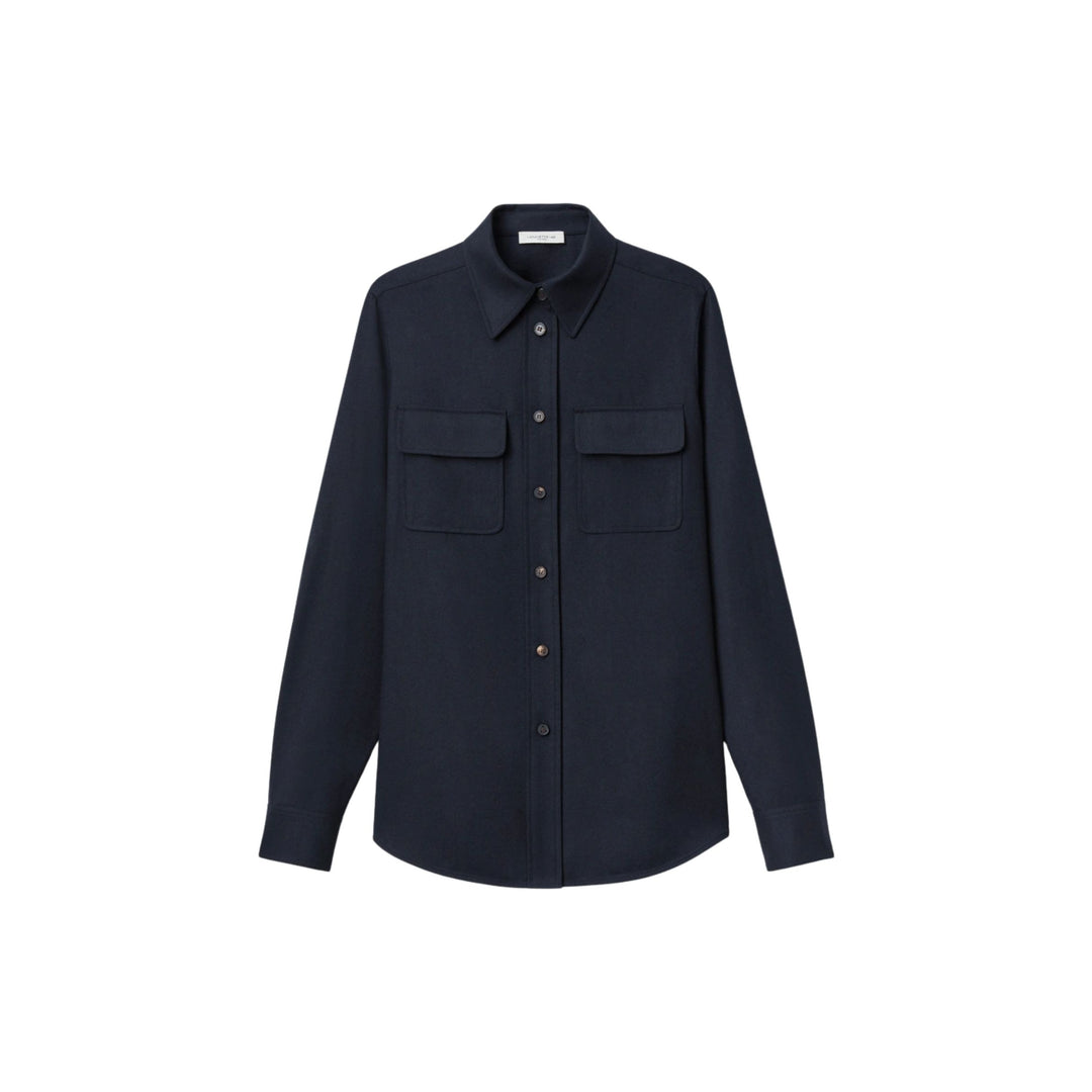Brushed Wool Flap Pocket Shirt