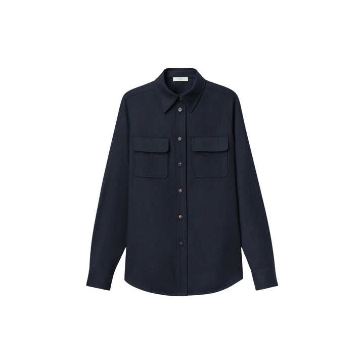 Brushed Wool Flap Pocket Shirt
