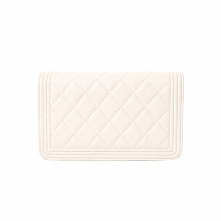 Chanel White Caviar Boy WOC