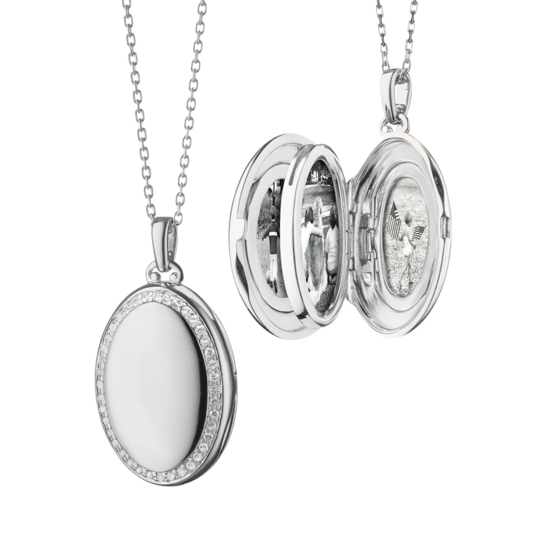 The Four Image "Midi" Sapphire Locket - 22in