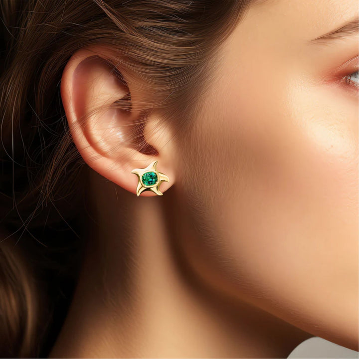 Tourmaline Starfish Earring