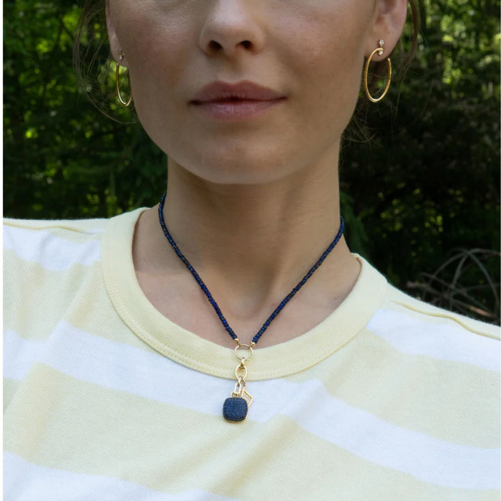 Gold and Blue Sapphire Single DYO Necklace