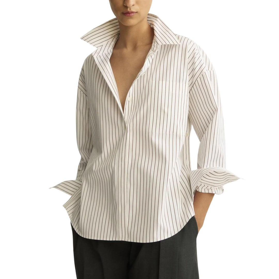 Watts Shirt in Chocolate Stripe