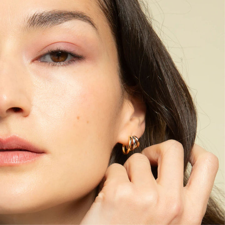 "Rings of Saturn" Earrings in YG/WG/RG
